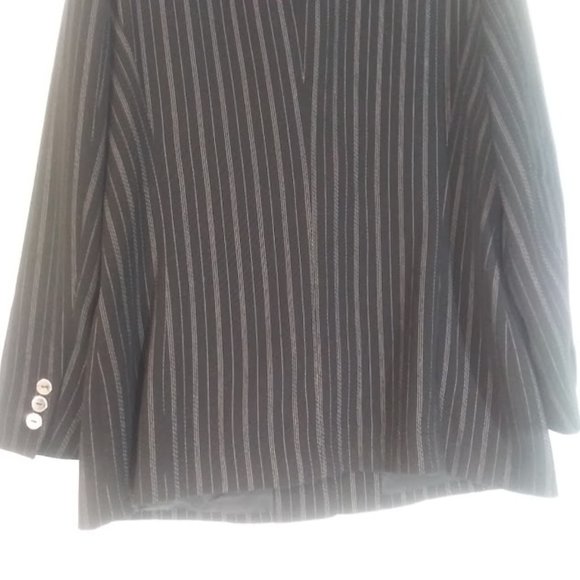 Liz Claiborne collection women's size 12 petite black and white striped blazer - Picture 8 of 15